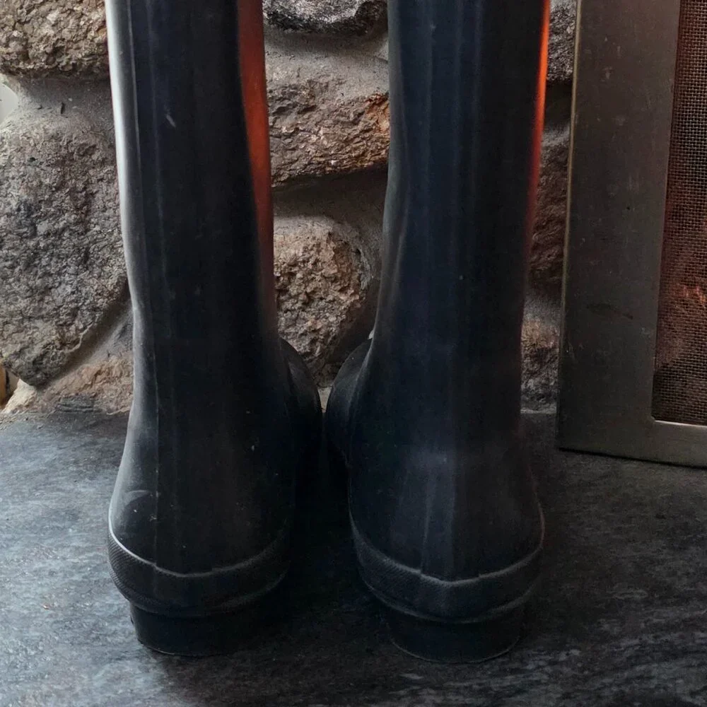 Smith & Hawken Black Rubber Rain/Snow Winter Boots Size 8